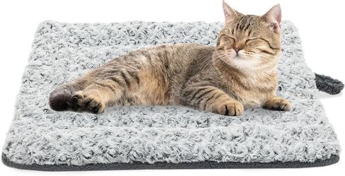 JVVGPET Self Warming Cat Bed for Indoor Cats & Small Dogs, Cozy Thick Cat Mat Bed Self Heating Pad for Cold Weather, Washable Fluffy Calming Bed Cushion Sleeping Relaxing Playing (19.7"*29.5") in Kuwait