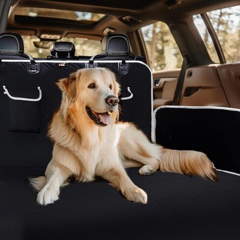 Toozey SUV Cargo Liner for Dogs XL, Waterproof Dog Trunk Seat Cover for Back Cargo Area, Dog Car Floor Mat with Side and Bumper Protector, Pet Cargo Cover Liner for SUV/Van/Truck, Black in Kuwait