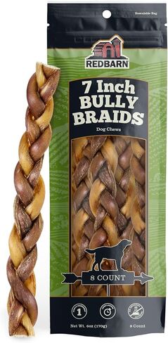 Redbarn 12" Braided Bully Sticks for Dogs (Pack of 25) in Kuwait