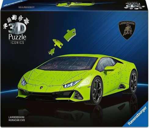 لغز Ravensburger Orange Lamborghini Huracan ثلاثي الأبعاد للأطفال والكبار بعمر 8 سنوات فما فوق - 108 قطعة - لا يتطلب غراء - جديد 2023 in Kuwait