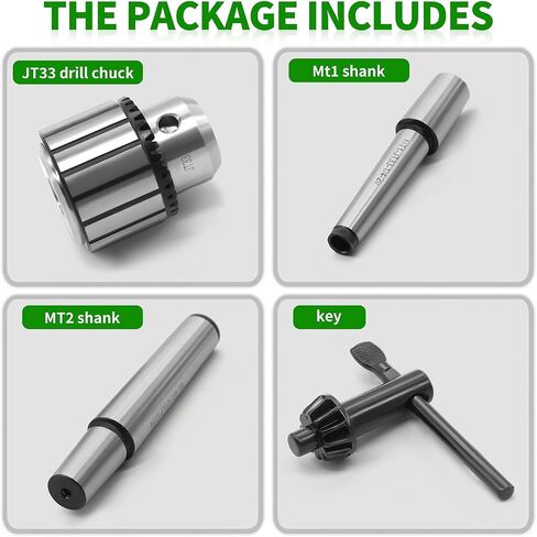 Heavy Duty Optional 1/32"-5/8" 1-32"-1/2" JT33 Drill Chuck Mount & Morse Taper Shank (MT1 MT2 MT3) (1-32"-1/2",4Pcs MT1 MT2) in Kuwait