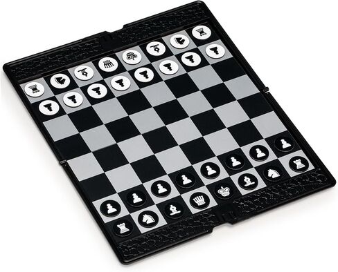 Yellow Mountain Imports Magnetic Travel Foldable Chess Wallet Set (7.9-Inch) - Portable & Perfectly Travel-Size in Kuwait