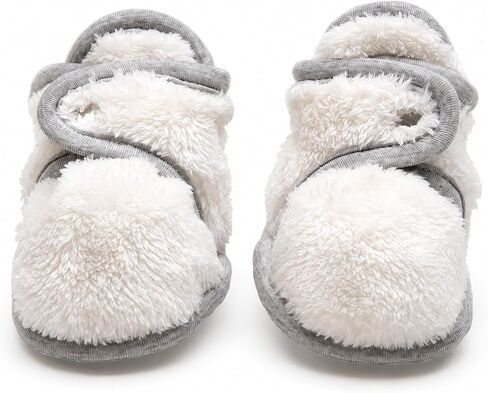 Warm Baby Booties Cozy Baby Slippers Stay on with Non Slid Sole with grippers for Newborns and Infants in Kuwait