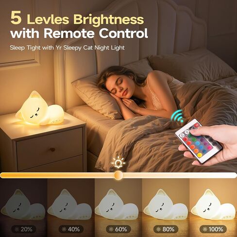 Mubarek Night Light for Kids Bunny Lamp【16 Colors+Remote】 Kids Night Light,Cute Night Light for Girls, Dimmable Night Lights for Kids,1800mAh Night Light Kids,100% Safe Cute Lamp Night Light for Kids in Kuwait