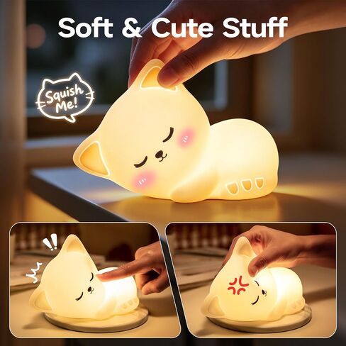 Mubarek Night Light for Kids Bunny Lamp【16 Colors+Remote】 Kids Night Light,Cute Night Light for Girls, Dimmable Night Lights for Kids,1800mAh Night Light Kids,100% Safe Cute Lamp Night Light for Kids in Kuwait