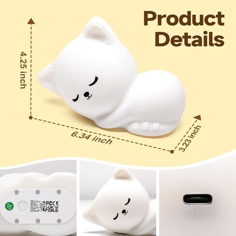 Mubarek Night Light for Kids Bunny Lamp【16 Colors+Remote】 Kids Night Light,Cute Night Light for Girls, Dimmable Night Lights for Kids,1800mAh Night Light Kids,100% Safe Cute Lamp Night Light for Kids in Kuwait