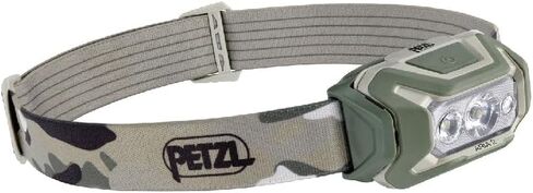 Petzl ARIA 1 RGB، مصباح أمامي مدمج ومتين ومقاوم للماء مع أوضاع الأبيض والأحمر والأخضر والأزرق، 350 لومن، مموه in Kuwait