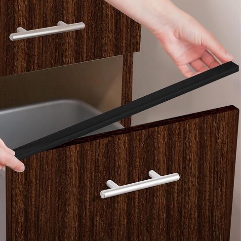 CABINET HERO Slimline - واقي حافة باب الخزانة سهل الارتداء - شفاف - سمك ¾ بوصة - طول 18 بوصة (عبوة من 4 قطع) in Kuwait