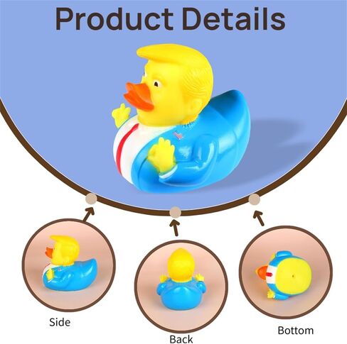 Trump Rubber Ducks Bath Toys, Ducks Car Accessories | Baby Bath Toys, Cute Trump Duck For Car Decoration ,Funny Trump Gifts in Kuwait