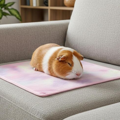 ORZECHKO Guinea Pig Cage Mat - 3 Pack 19.2"*24" Waterproof Small Animal Bedding Accessories for Guinea Pig Rat Hamster Chinchilla Hedgehog Rabbit Ferret- Washable Soft Fleece Pet Cage Liner Blankets in Kuwait