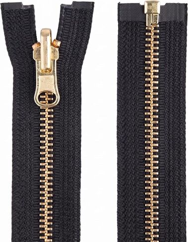 24" Brass Jacket Zipper 24 inch Black Zip for Sewing Craft in Kuwait
