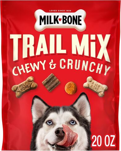 Milk-Bone Trail Mix Chewy & Crunchy Dog Treats, Real Beef & Sweet Potato, 9 Ounce (Pack of 6) in Kuwait