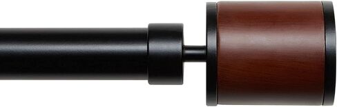 Exclusive Home Rimini 1" Window Curtain Rod and Finial Set, Matte Nickel, Adjustable 35"-66" in Kuwait