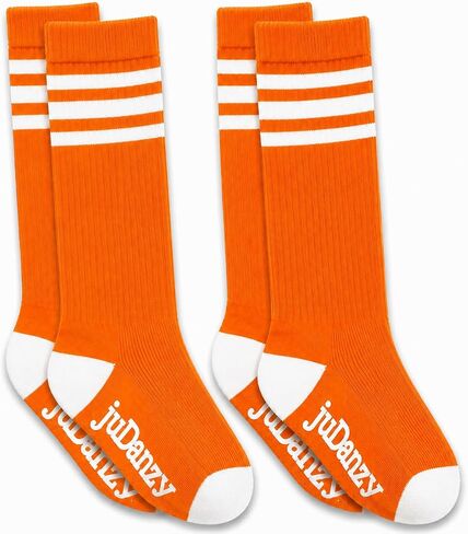 juDanzy 2 Pack Knee High Striped Sporty Tube Socks for Boys and Girls in Kuwait