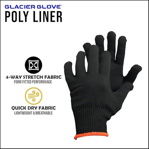 Glacier Glove Inner Poly Liner for Gloves - Black in Kuwait