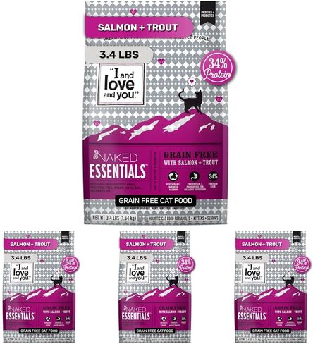 "I and love and you" Lovingly Simple Dry Cat Food, Salmon and Sweet Potato Recipe, Limited Ingredient Formula, Poultry Free, For Allergies and Healthy Skin, Grain Free, 3.4lb Bag in Kuwait