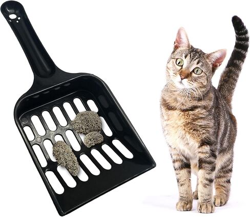 SunGrow Reptile Litter Scoop, Pointed Edge, for Cat & Chicken Coop, Right-Angled Wide and Deep Shovel, Black, 1 Pc per Pack in Kuwait