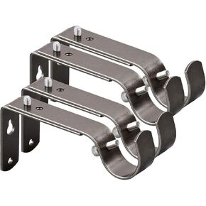 Adjustable Curtain Rod Bracket Or Rod Holder - for 7/8 or 1 Inch Rods-(Gold,Set of 4) in Kuwait