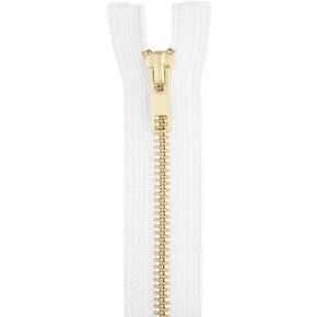 22 inch Metal Zipper White 22" Gold Brass Metal Heavy Duty Zippers Separating Sewing Zipper Craft Zippers in Kuwait