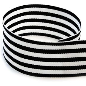 USA | American Made 2-1/4" Red & White Monarch Striped Grosgrain Ribbon - 50 Yards (Multiple Colors & Widths Available) in Kuwait