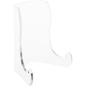 Plymor Clear Acrylic Flat Back Easel with Shallow Support Ledges, 4.5" H x 3.375" W x 2.75" D in Kuwait