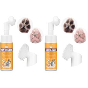 GJYC PET الكفوف النظيفة | منظف ​​رغوي بدون شطف | رغوة سحرية لطيفة ذات أساس نباتي ودرجة حموضة متوازنة لتوفير تنظيف عميق وآمن لجميع الكلاب | 5 أونصة سائلة. زجاجة مع فرشاة سيليكون + 5 مناشف in Kuwait
