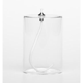 Refillable Glass Unscented Pillar Candle Gift Set of 3 - Use Alone, in a Candle Holder or Lantern - Oil Lamps Last a Lifetime and are a Unique Gift for Women in Kuwait