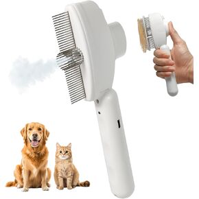 LIVEKEY Pet Hair Dryer, 2 in 1 Pet Grooming Hair Dryer with Slicker Brush, Home Dog Hair Dryer with Adjustable 2 Temperatures Settings, for Small and Medium Dogs and Cats White in Kuwait