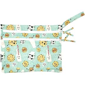 BapronBaby Root Veggies Wet Dry Bag - Waterproof Two Zipper Pockets - Reusable for Mealtime, Diapers, Stroller, Snacks, Swimsuits - Machine Washable - 11" x 9" in Kuwait