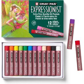 SAKURA Cray-Pas Expressionist Oil Pastel Set - Soft Oil Pastels for Artists - 12 Colors in Kuwait