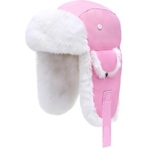 Toddler Kids Trapper Hat Boys Girls Winter Hat with Ear Flaps 1-8T | Snow Hat, Bomber Hat, Waterproof, Warm Plush Lining, Thick Cotton Padding, Ideal for Skiing & Winter Outdoor Activities in Kuwait