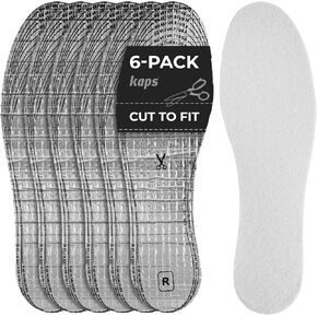 Kaps Alu Super Thermal and Insulating Insole Inserts for Shoes Boots, 6 Pairs of Cut to Fit Winter Shoe Insoles for Adults Unisex, Warm and Comfy, 6 Pair Pack in Kuwait