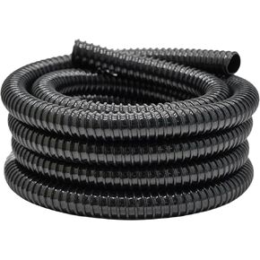 أنابيب بركة Pamopamo مقاس 0.75 بوصة، أنابيب مياه مموجة مقاس 3/4 بوصة معرف، أنبوب خرطوم PVC مرن بطول 20 قدمًا مع تجهيزات الأنابيب، حوض السمك، شلال البركة، أنبوب تصريف مضخة بركة الحديقة باللون الأسود in Kuwait