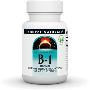 Source Naturals Vitamin B-1 Thiamin 100 mg Supports Energy Production - 250 Tablets in Kuwait