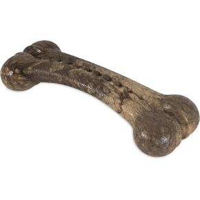 Pet Qwerks Dinosaur BarkBone - عظمة كلب من النايلون للمضغ العدواني - نكهة شريحة لحم - 6.5 بوصة in Kuwait