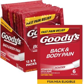 Goody's Back and Body Pain Relief Powder, Dissolve Packs, 6 Individual Packets, 12 Pack in Kuwait