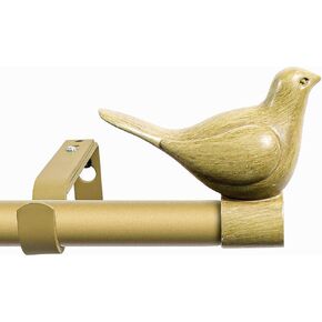 Meriville Set of 2 Farmhouse Decorative Bird Window Curtain Holdbacks for Draperies, Gold in Kuwait