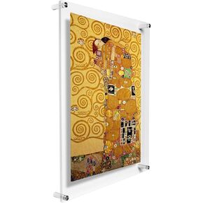 Double Panel Floating Clear Acrylic Wall Mounted Sign Frame Certificate Frame Wall Photo or Document Frame (4x6 inch) in Kuwait