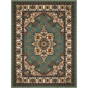 سجاد Antep Alfombras شرقي تقليدي 8 × 10 غير قابل للانزلاق (غير قابل للانزلاق) سجاد منطقة داخلية بظهر مطاطي منخفض (أسود، 7'10 بوصة × 10 بوصة) in Kuwait
