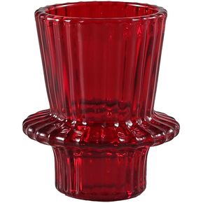 G Glass Candlestick Holder, Candle Holders for Pillar Candles, Taper Candles, Tealight Candles, Dining Table Decor, Shelf Decor, Centerpiece and Wedding, Pink-2.64" H Base 1.38",TOP 1.96" in Kuwait