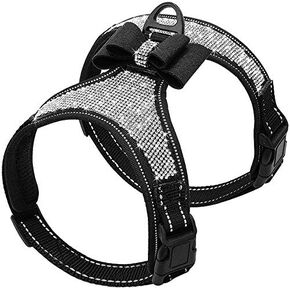 Beirui Soft Fleece Padded Dog Harness for Small Medium Dogs - Cute Rhinestone Dog Vest Harness with Sparkly Bow Tie - Reflective Safety Pet Puppy Harness for Walking and Party (Pink,S:Chest 11-14") in Kuwait