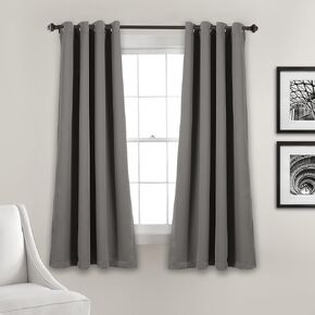 Lush Decor Insulated Grommet Blackout Window Curtain Panels, Pair, 52" W x 108" L, Light Gray - Classic Modern Design - Chic Window Decor - Long Curtains For Living Room, Bedroom, Or Dining Room in Kuwait