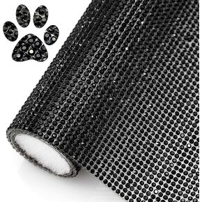 Locacrystal Rhinestone Sheets self Adhesive Bling Rhinestone Sticker Sheet hotfix Iron on Crystal gems Wallpaper for Cars Crafts Decoration with 81000 Pcs 2mm Rhinestones (White,15.8" x 39.4") in Kuwait