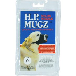 Hamilton Pet & Equine Hamilton H.P. Mugz Adjustable Quick Fit Nylon Soft Dog Muzzle, 8-1/2 to 9-Inch, Black in Kuwait