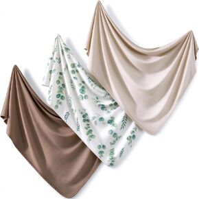 Little Grape Land Muslin Swaddle Blankets, 100% Cotton Muslin Blankets, Large Size Baby Receiveing Blankets, Neutral Soft Baby Blankets for Newborns - Pink / 47x47in, 3 Pack in Kuwait