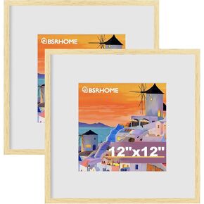 6x8 Picture Frame with Plexiglass, Display Pictures 6x8 Without Mat for Tabletop Display and Wall Mounting, Set of 2，Black in Kuwait