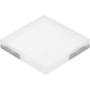 Plymor Clear Acrylic Square Polished Edge Display Base, 4" W x 4" D x 0.25" H in Kuwait