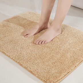 COSY HOMEER Bath Rugs for Bathroom Extra Thick- Anti-Slip Bath Mats Soft Plush Yarn Shaggy 100% Strong Mirco Polyeste Mat Living Room Bedroom Mat Floor Water Absorbent(Green,20x32 - Inches) in Kuwait