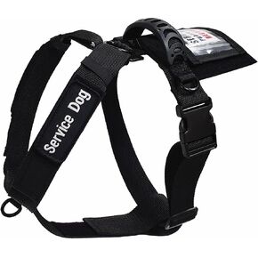 ActiveDogs No Pull Service Dog Vest Harness Adjustable Strap - Tactical Dog Harness XL 29"-44" w/Front D-Ring Quick Release Buckle + Back Patches Plate - Tactical Service Dog Harness Service Dog Vest in Kuwait