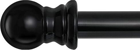 Black Curtain Rods for Windows 66 to 144" - Long Curtain Rods for Grommet Drapes,1 inch Curtain Rod Heavy Duty for Sliding Door,Bedroom,Patio Door (3 Brackets) in Kuwait